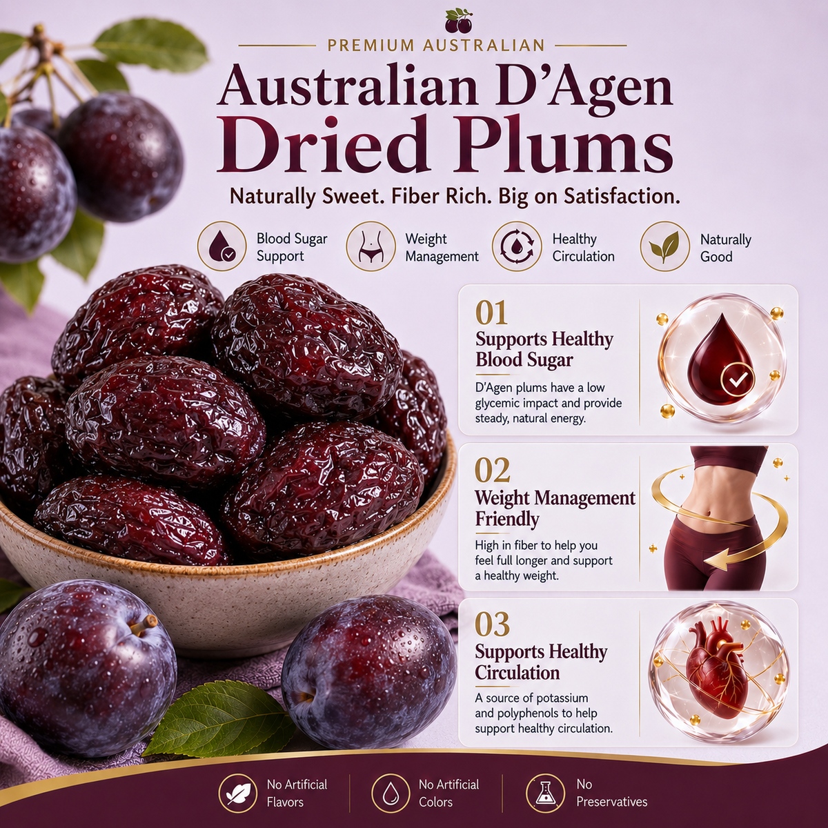 ⚽D’Agen Dried Plums – Naturally Sweet Support for Healthy Weight, Balanced Blood Sugar & Circulation-H1