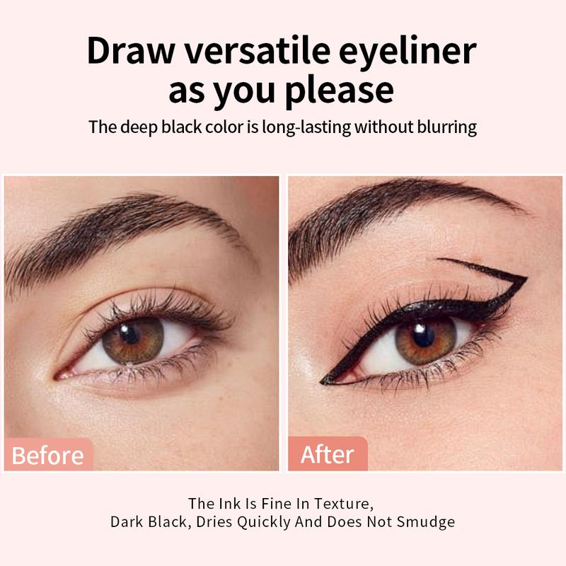 Rotating Winged Eyeliner Stamp Pen, Dual-Head Design for Precise Cat Eye &amp; Winged Liner, Waterproof Smudge-Proof Quick-Drying Formula, Long-Lasting Makeup for Busy Mornings &amp;Perfect Valentine’s Day Gift for Easy Cat Eye-ZZQ