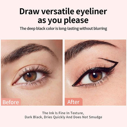 Rotating Winged Eyeliner Stamp Pen, Dual-Head Design for Precise Cat Eye &amp; Winged Liner, Waterproof Smudge-Proof Quick-Drying Formula, Long-Lasting Makeup for Busy Mornings &amp;Perfect Valentine’s Day Gift for Easy Cat Eye-ZZQ