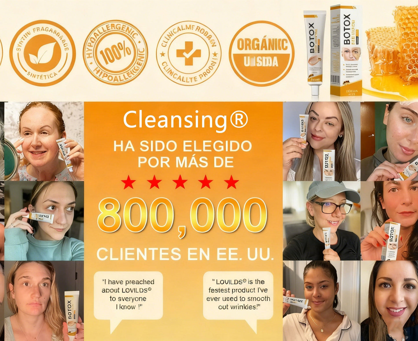 Crema Solaryra® para eliminar arrugas con veneno de abeja y botox (fabricada y enviada desde EE. UU.)