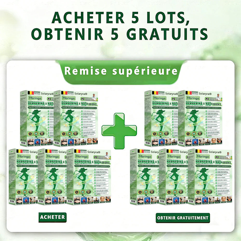 Boutique officielle 📷 Solaryra® Moringa · Berbérine + NAD+ – Patch Microneedle Nano Avancé 10-en-1 (1×/jour, résultats visibles en 7 jours) | Obésité, relâchement cutané, apnée du sommeil, articulations, etc.XA
