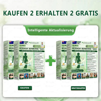 Offizieller Shop | Solaryra 12-IN-1 Moringa * Berberin * NAD+ Fortschrittliches Nano-Mikronadelpflaster (Palmenöl, 7-Tage-Palmenöl) Gegen Übergewicht, schlaffe Haut, Diabetes, Schlafapnoe und Gelen975854551454731kprobleme🎃-XA