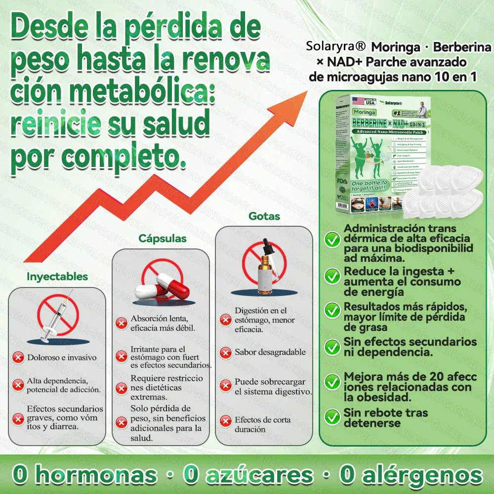 🇺🇸 𝐎𝐟𝐟𝐢𝐜𝐢𝐚𝐥 𝐔𝐒 𝐒𝐭𝐨𝐫𝐞 | 🧑‍⚕️ 🩺 𝑺𝐨𝐥𝐚𝐫𝐲𝐫𝐚® Moringa · Berberina × NAD+ 𝟏0 en 1 Advancedcd Nano Micron Patch - Todos los días, resultados visibles en 2 días-XA