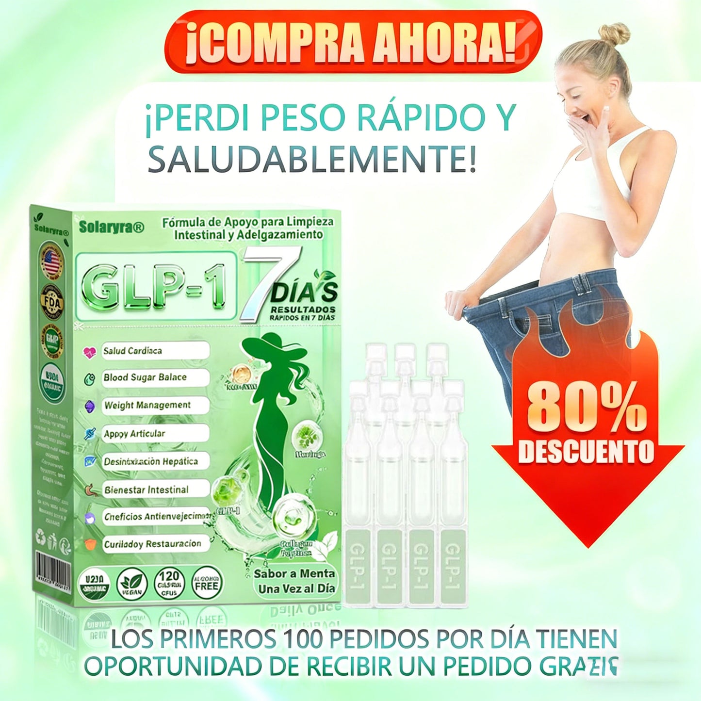 Solaryra® 𝑮𝑳𝑷-1 𝑮𝒖𝒕 𝑪𝒍𝒆𝒂𝒏𝒔𝒆 𝒂𝒏𝒅 𝑺𝒍𝒊𝒎 𝑺𝒖𝒑𝒑𝒐𝒓𝒕 𝑭𝒐𝒓𝒎𝒖𝒍𝒂 (𝐎𝐧𝐜𝐞 𝐚 𝐝𝐚𝐲, 𝐫𝐞𝐬𝐮𝐥𝐭𝐬 𝐢𝐧 𝟕 𝐝𝐚𝐲𝐬) 𝑾𝒊𝒕𝒉 10 𝑩𝒊𝒍𝒍𝒊𝒐𝒏 𝑪𝑭𝑼 𝑨𝒄𝒕𝒊𝒗𝒆 𝑷𝒓𝒐𝒃𝒊𝒐𝒕𝒊𝒄𝒔, 𝑺𝒖𝒑𝒑𝒐𝒓𝒕𝒔 𝒘𝒆𝒊𝒈𝒉𝒕 𝒎𝒂𝒏𝒂𝒈𝒆𝒎𝒆𝒏𝒕, 𝒉𝒆𝒂𝒓𝒕 𝒉𝒆𝒂𝒍𝒕𝒉, 𝒅𝒊𝒂𝒃𝒆𝒕𝒆𝒔, 𝒈𝒖𝒕 & 𝒘𝒐𝒎𝒆𝒏'𝒔 𝒉𝒆𝒂𝒍𝒕𝒉, 𝒇𝒊𝒓𝒎𝒊𝒏𝒈 𝒔𝒌𝒊𝒏,𝒘𝒉𝒊𝒍𝒆 𝒔𝒆𝒂𝒔𝒐𝒏𝒂𝒍 𝒊𝒎𝒎𝒖𝒏𝒆 𝒔𝒖𝒑𝒑𝒐𝒓𝒕-XA