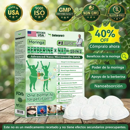 🇺🇸 𝐎𝐟𝐟𝐢𝐜𝐢𝐚𝐥 𝐔𝐒 𝐒𝐭𝐨𝐫𝐞 | 🧑‍⚕️ 🩺 𝑺𝐨𝐥𝐚𝐫𝐲𝐫𝐚® Moringa · Berberina × NAD+ 𝟏0 en 1 Advancedcd Nano Micron Patch - Todos los días, resultados visibles en 2 días-XA