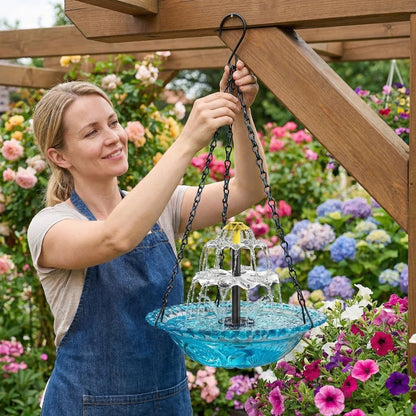 ✨2026 Spring special offer 70% off-🐦Solar Cascade Hanging Bird Bath Fountain-GD