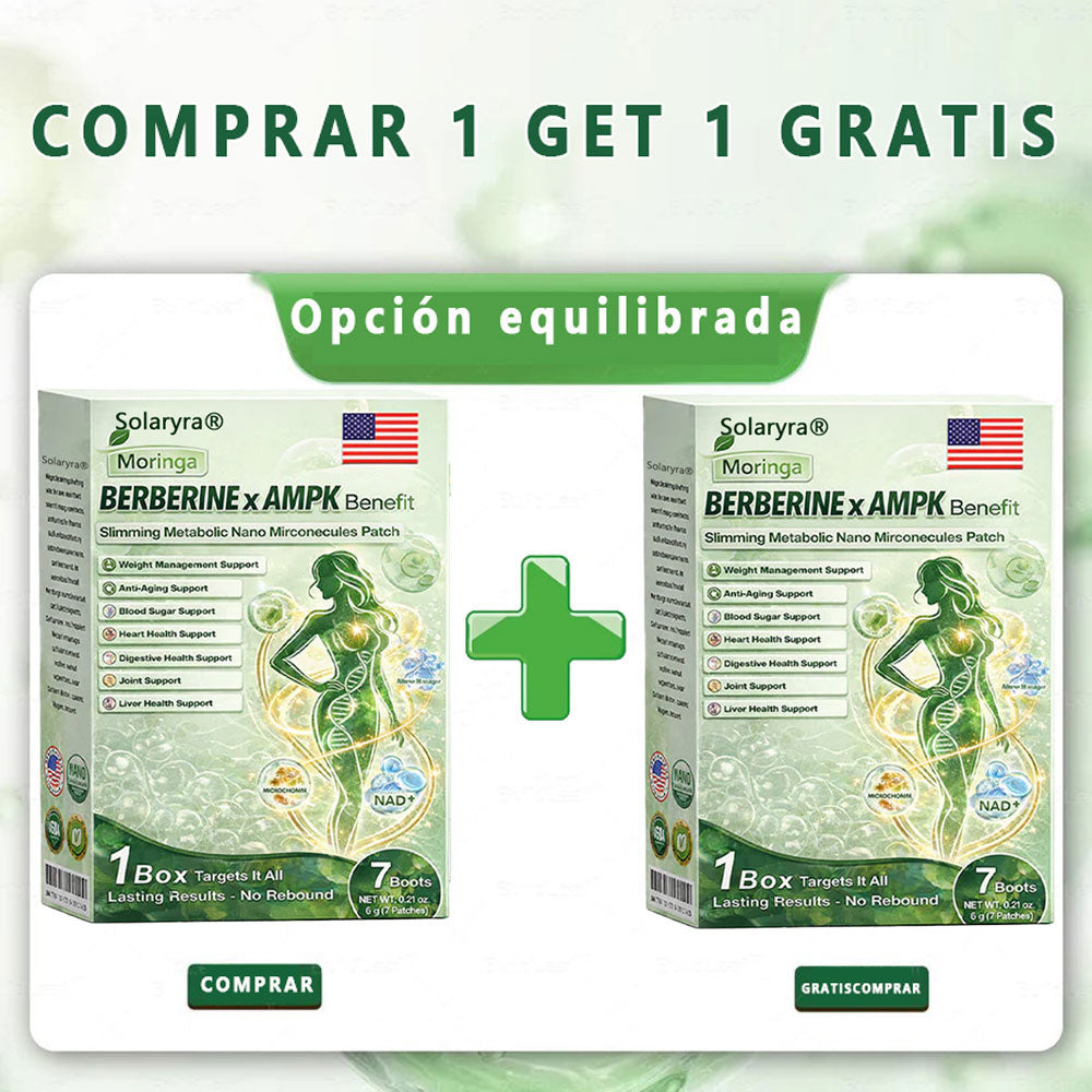 🔥Solaryra® Moringa × Berberina × AMPK Parche de nano microagujas adelgazante y metabólico de 8 beneficios 🇺🇸 Solo una vez al día · Cambios visibles en 7 días ✅ Para obesidad, piel flácida, diabetes, apnea del sueño, problemas articulares y más-XA