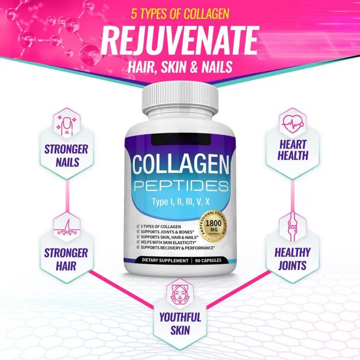 💜 Add a second bottle for only $10💜 Collagen Softgel Capsules-W18