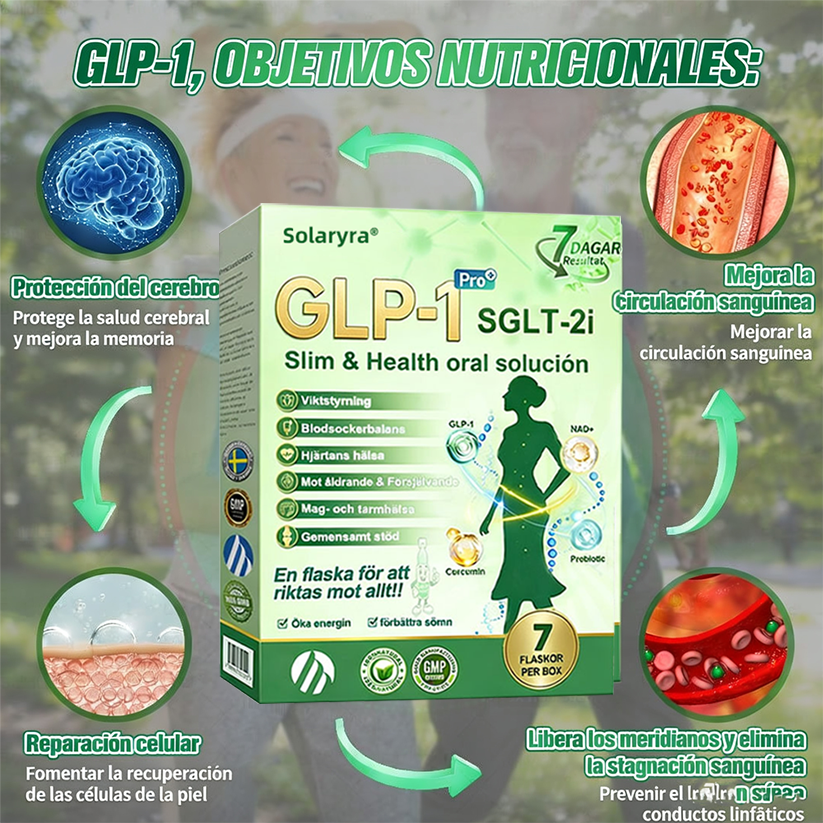 La solución oral para el peso y la salud Solaryra® GLP-1 + SGLT-2i favorece la pérdida de peso, mantiene la salud cardiovascular, mejora la diabetes, aborda la apnea del sueño, promueve la salud intestinal, reafirma la piel y proporciona energía.-XA