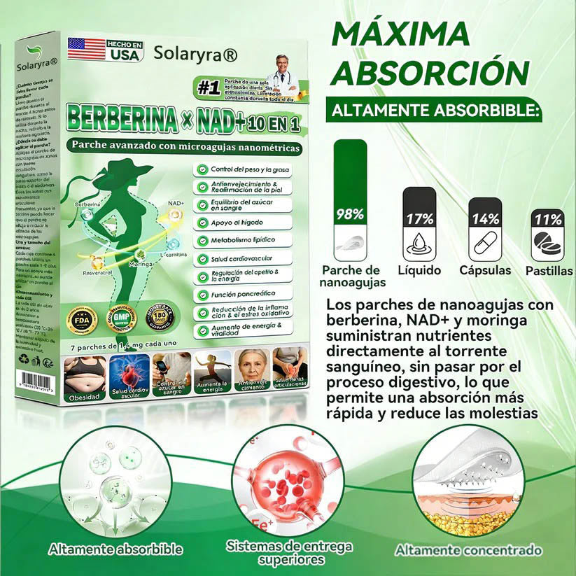 𝐎𝐟𝐟𝐢𝐜𝐢𝐚𝐥 𝐒𝐭𝐨𝐫𝐞® Moringa·Berberine × NAD+ 10-in-1 Nano Microneedle Patch – Daily, Visible Results in 7 Days ✅ For Weight, Skin, Diabetes & Joint Health 🗽-XA