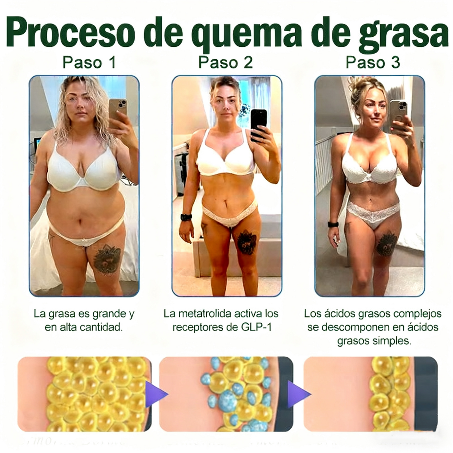 Solaryra® GLP-1 7-Day Intestinal Cleansing and Slimming Oral Liquid contiene 600 mil millones de probióticos vivos para ayudar con el control de peso, la digestión, el aumento de energía y la salud general. Resultados visibles en 7 días-ABB8