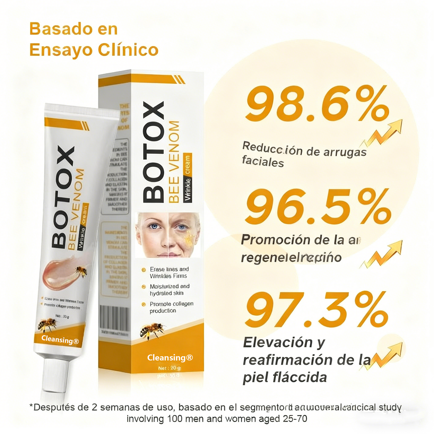 Crema Solaryra® para eliminar arrugas con veneno de abeja y botox (fabricada y enviada desde EE. UU.)