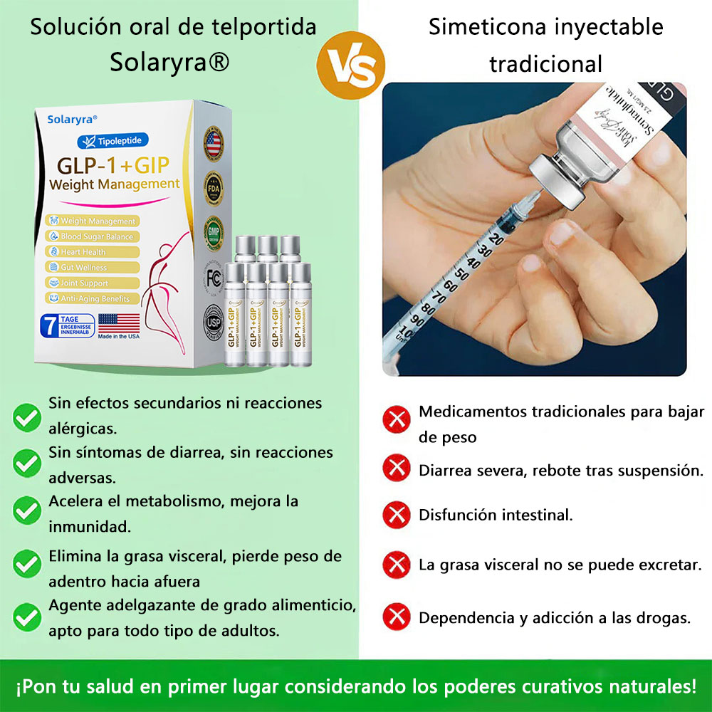FDA | Tienda oficial de EE. UU. — Solución oral Solaryra® Telportide, solución de doble acción para bajar de peso con GIP y GLP-1, un frasco al día, resultados en 7 días🛍️，Se envían aleatoriamente empaques nuevos y antiguos-ABB8