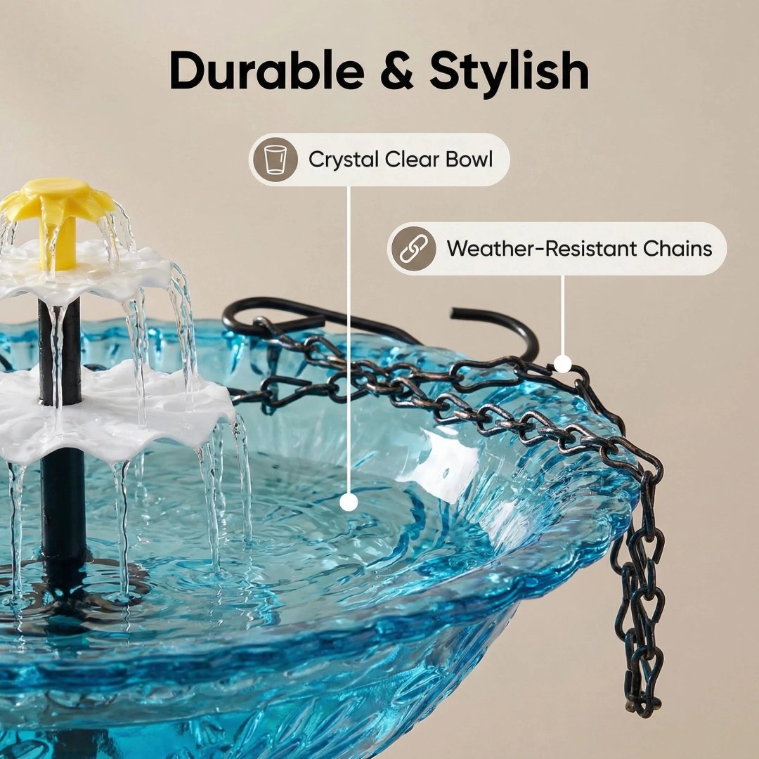 ✨2026 Spring special offer 70% off-🐦Solar Cascade Hanging Bird Bath Fountain-GD