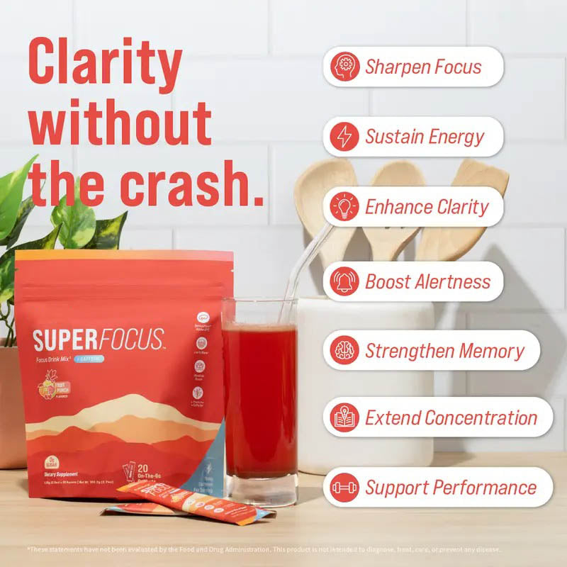 Nootropic Drink Mix with Lion’s Mane, Rhodiola & Alpha-GPC – Supports Memory, Brain Health & Mental Stamina, Enhances Clarity & Sharpness, Helps Fight Brain Fog-ABB8